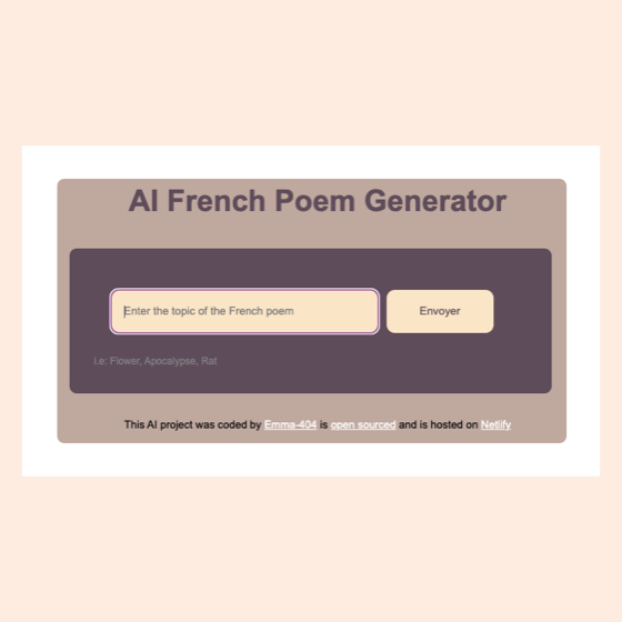 Picture of the AI poem generator